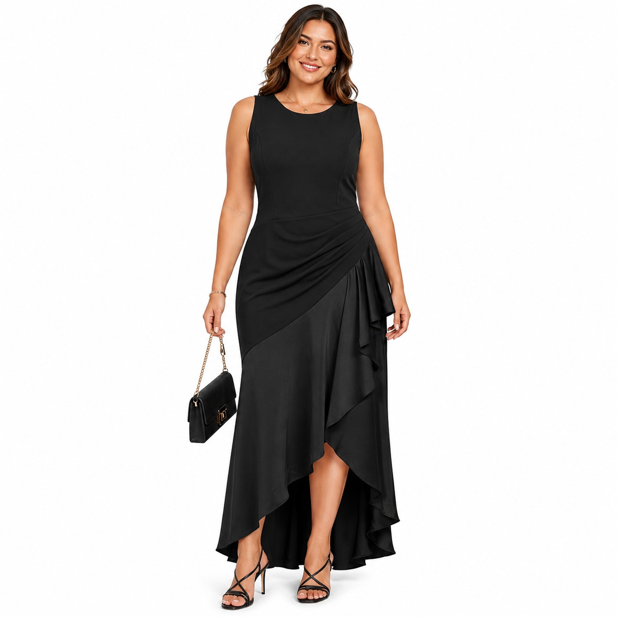 Betsy & Adam Formal Evening Gown 16w Black Wedding Party Mother Of Bride Dress